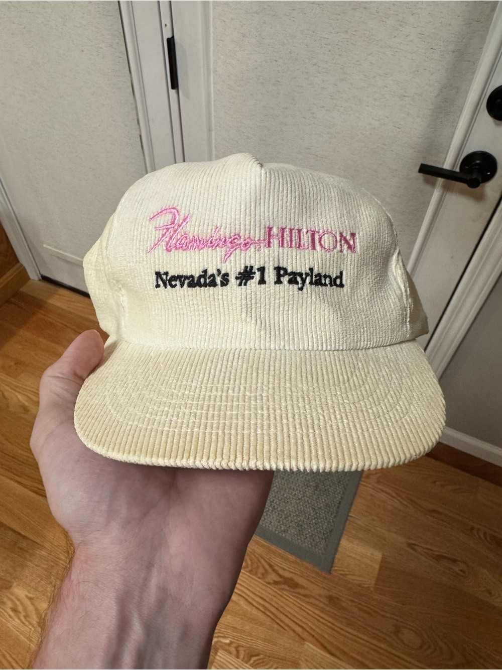 Vintage Hilton Flamingo Corduroy Snapback Hat Nevadas #1 Payland Cap